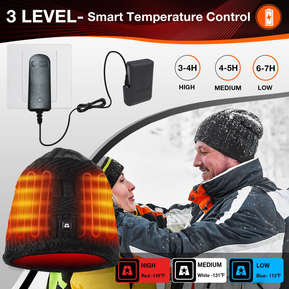 DUKUSEEK heated beanie unisex fit suitable for both men and women