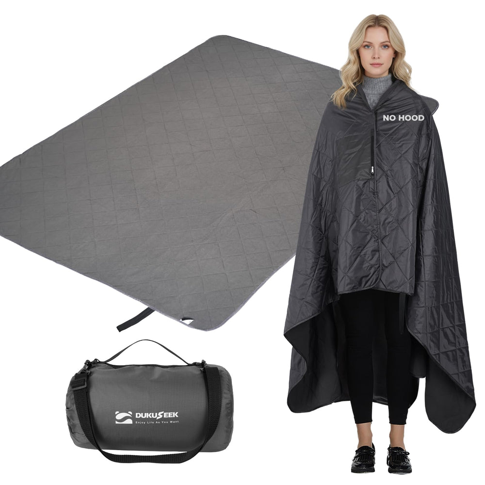 DUKUSEEK stadium blanket spread-out for warm, dry seating on grass or bleachers.