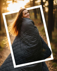 DUKUSEEK triple-layer structure close-up with ultrasonic quilting for stable warmth.