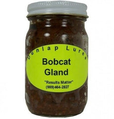 Dunlap's Bobcat Gland Lure 1oz bottle close-up for reliable bobcat attraction