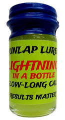 Dunlap's Lightning in a Bottle lure glows on a tree for enhanced nighttime visibility.