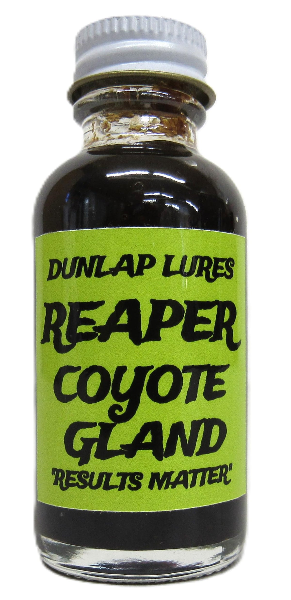 Dunlap's Reaper Coyote Gland Lure bottle—potent attractant for coyotes during hunts