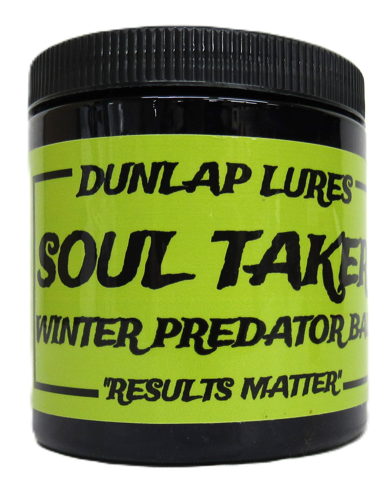Dunlap Lures Soul Taker 8oz bait attracts coyotes and foxes, ideal for winter predator hunting