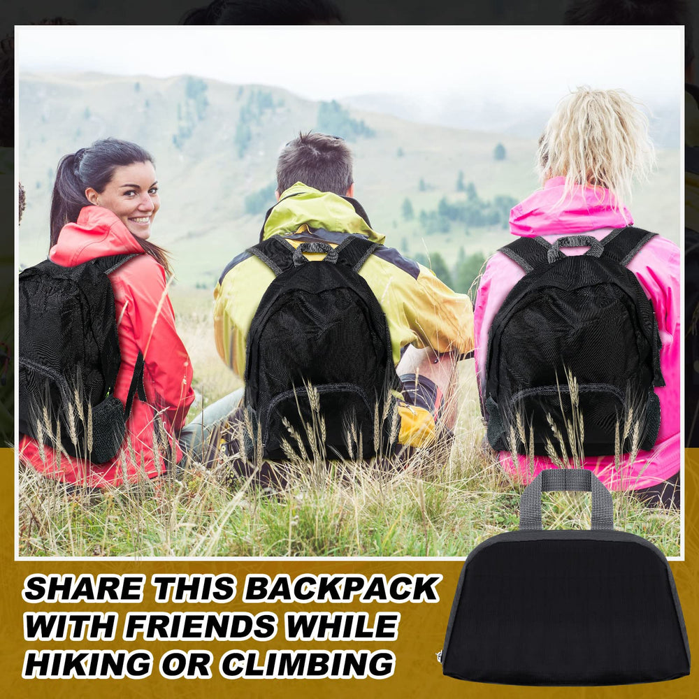 Dunzy 12-pack bulk backpacks ready for events and donations.