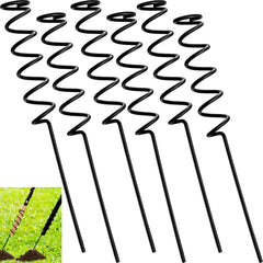Dunzy 8-pack spiral fishing rod holders set in black finish