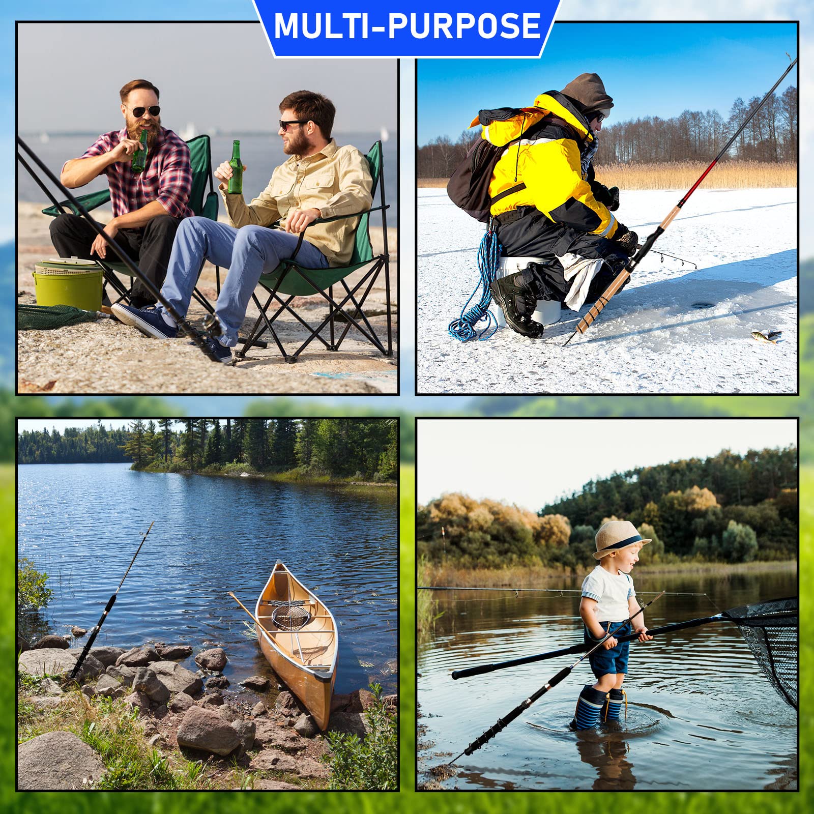 Suitable for use in lakes, rivers and streams
