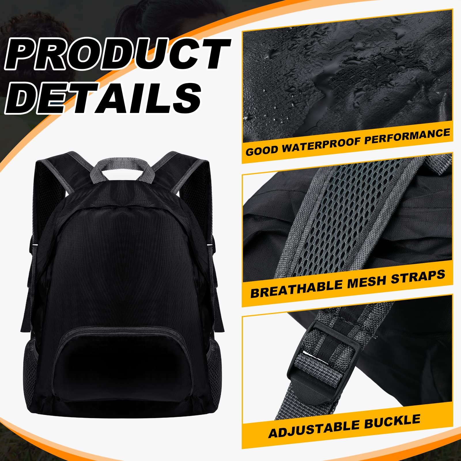 Dunzy backpack made of lightweight polyester resists wear during trips.