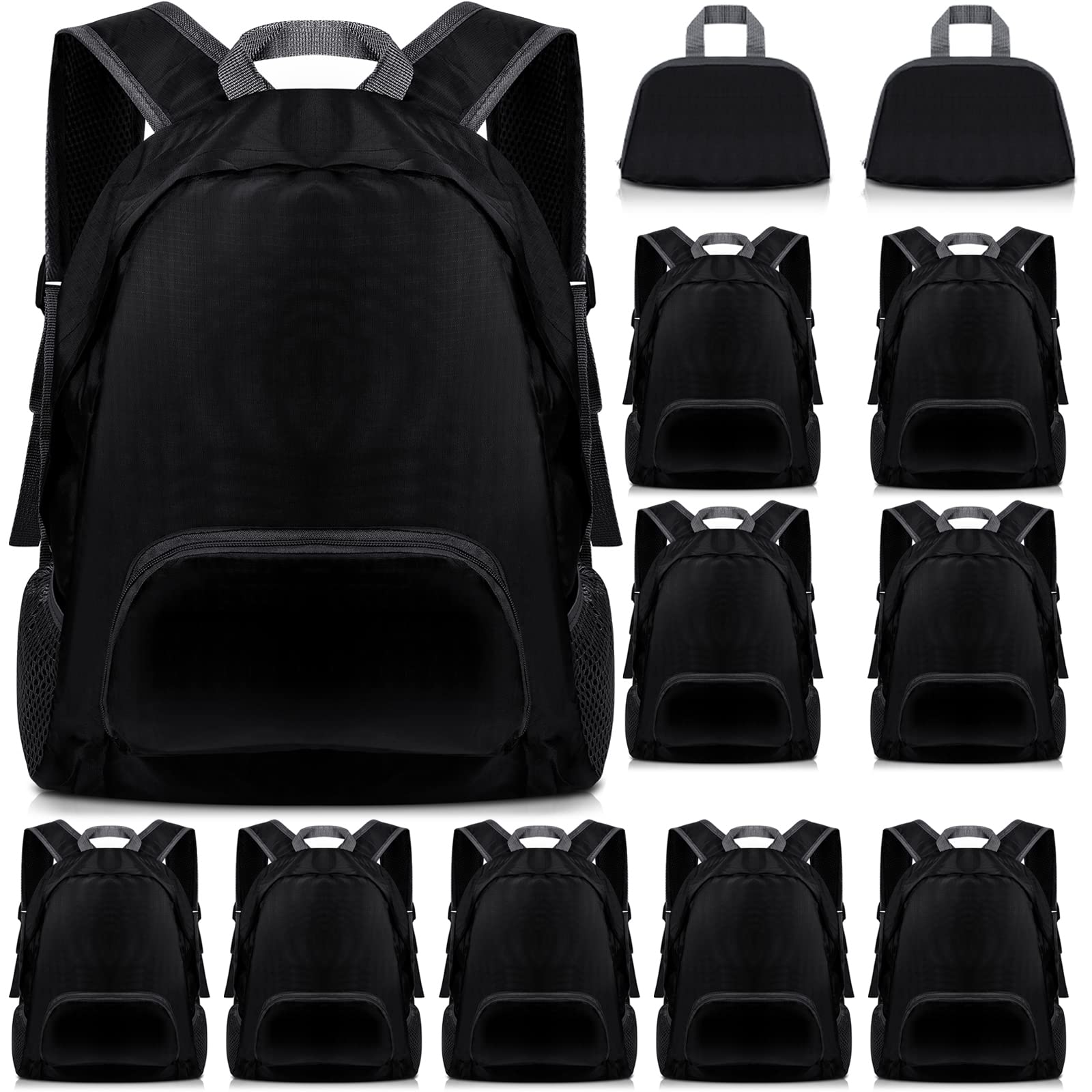 Dunzy foldable backpack folded compact for easy travel storage.