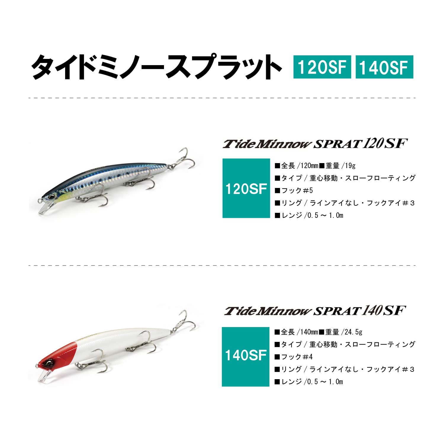 DUO Tide Minnow Splatt 140SF CPB0054 packaging image displaying Brown Sea Sardine color