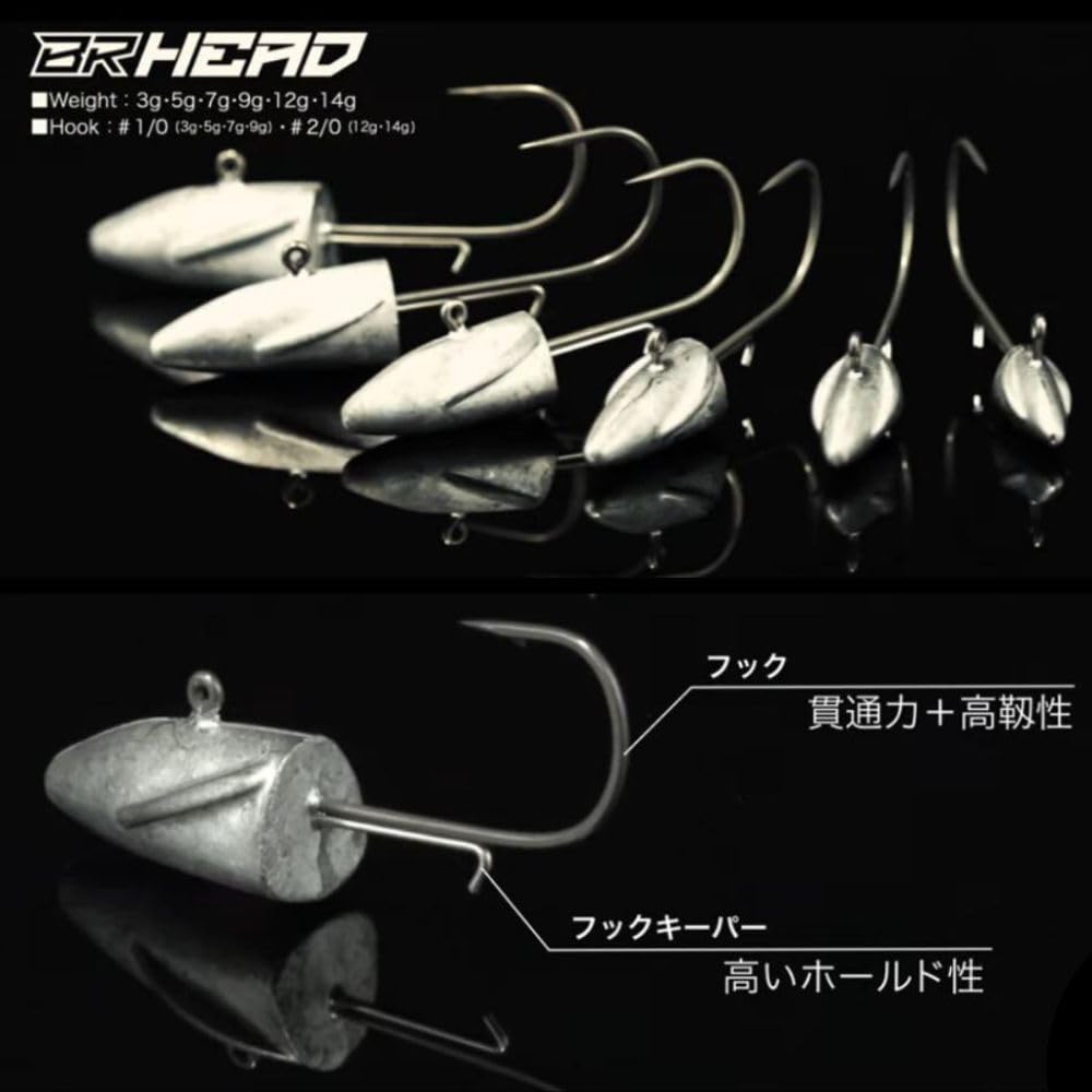 Wire keeper securing worm on BR Head lure