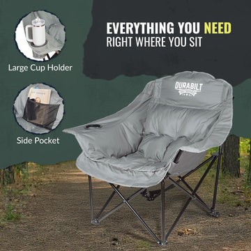 DuraBilt Oversized XL Chair metal frame close-up reveals heavy-duty steel alloy construction