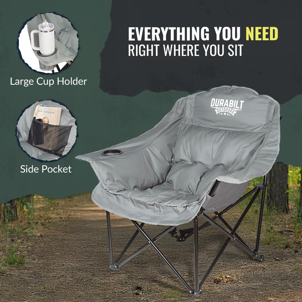 DuraBilt Oversized XL Chair metal frame close-up reveals heavy-duty steel alloy construction