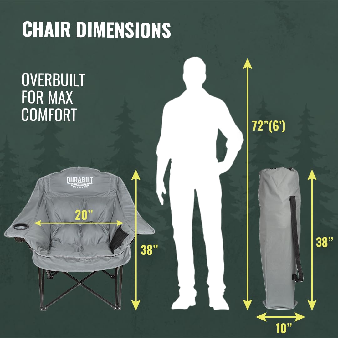 DuraBilt Oversized XL Chair seat detail highlights 20-inch wide seating space