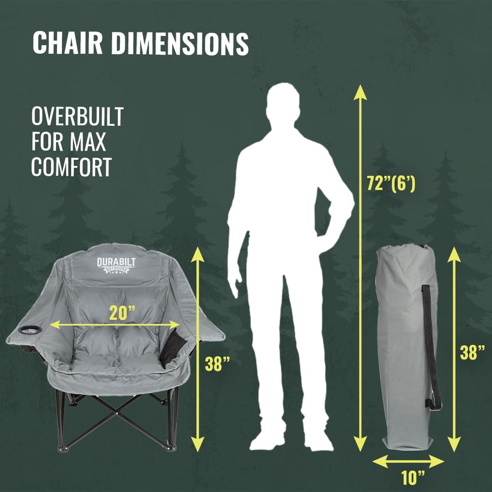 DuraBilt Oversized XL Chair seat detail highlights 20-inch wide seating space