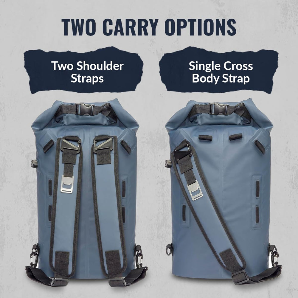 DuraBilt adjustable padded straps convert to dual backpack or cross-body carry