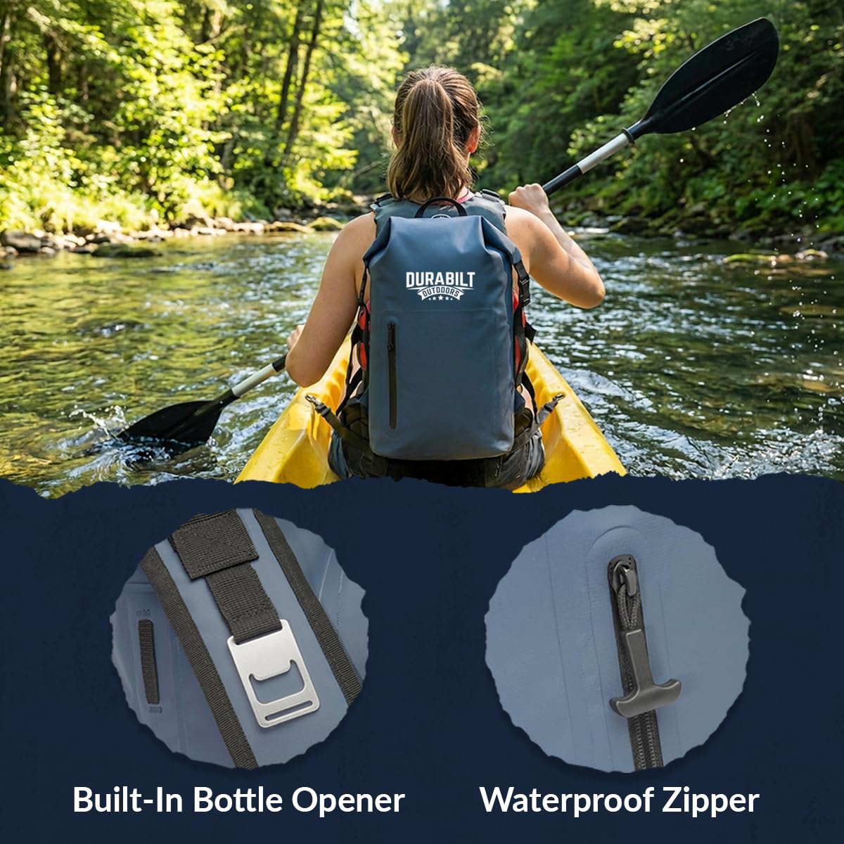 DuraBilt built-in stainless bottle opener adds ready-to-use convenience