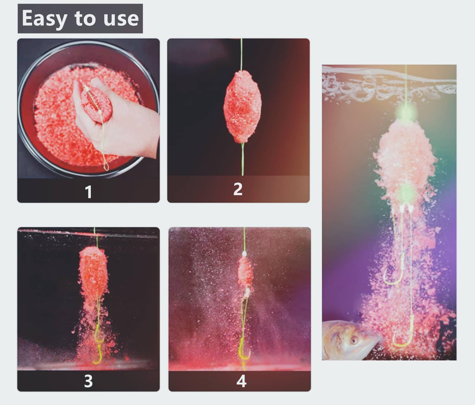 Durable carp method feeder rig with PE wire leaders