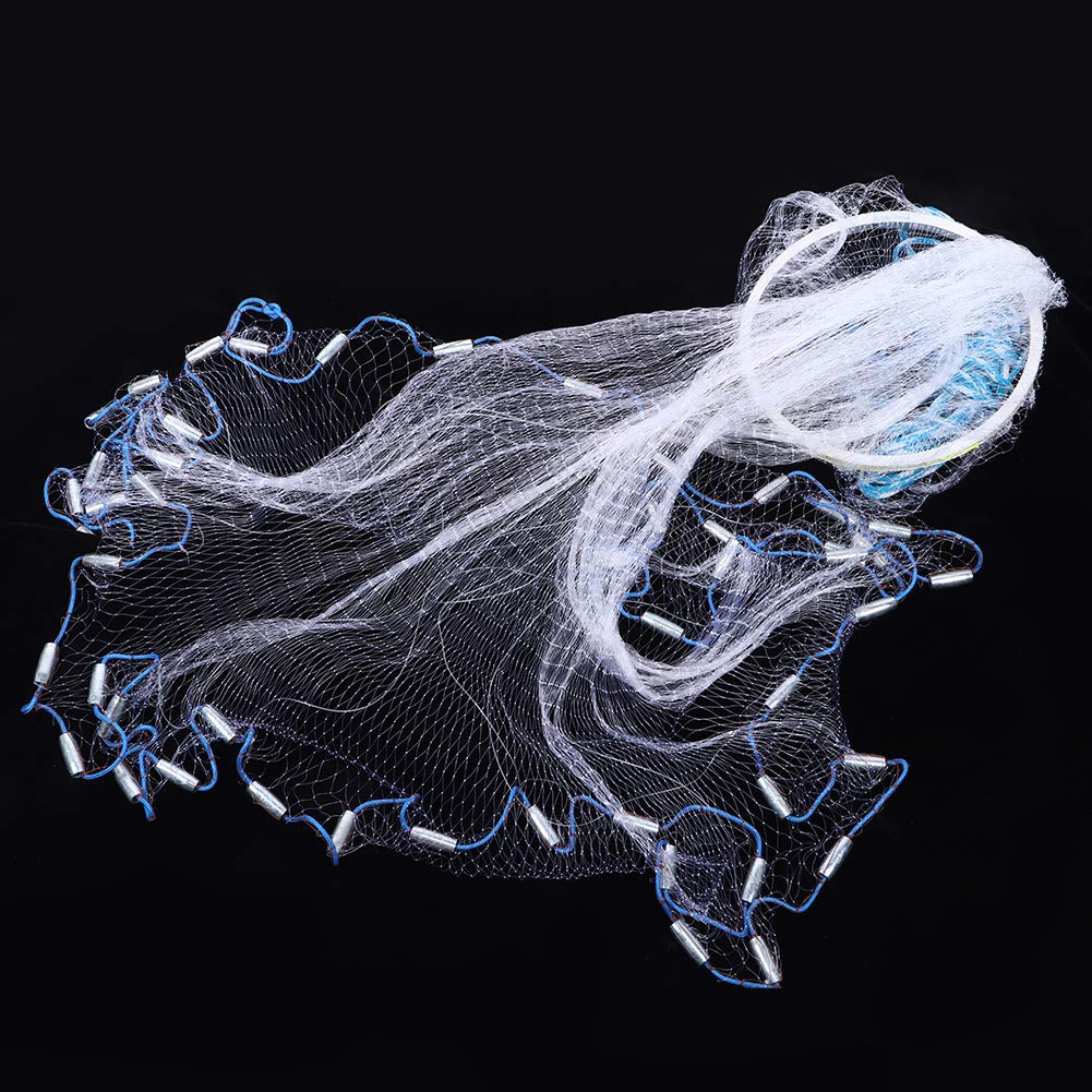 Durable nylon fishing net with extended rope