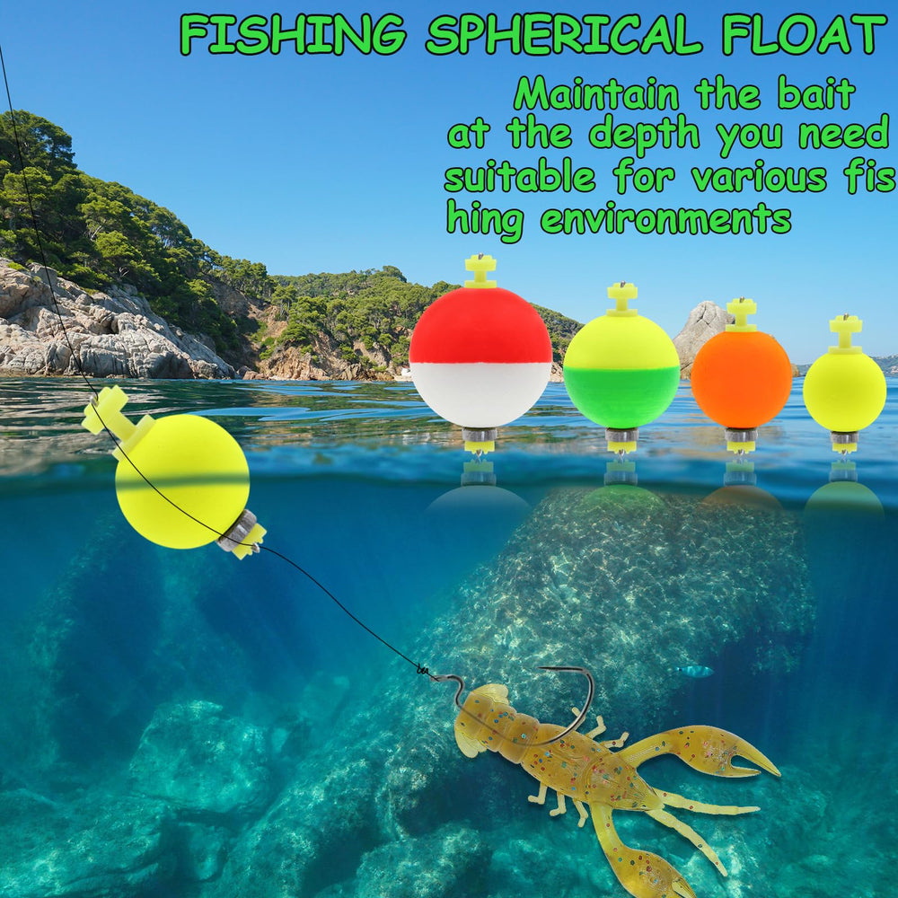 durable EVA foam and ABS plastic fishing bobbers close-up
