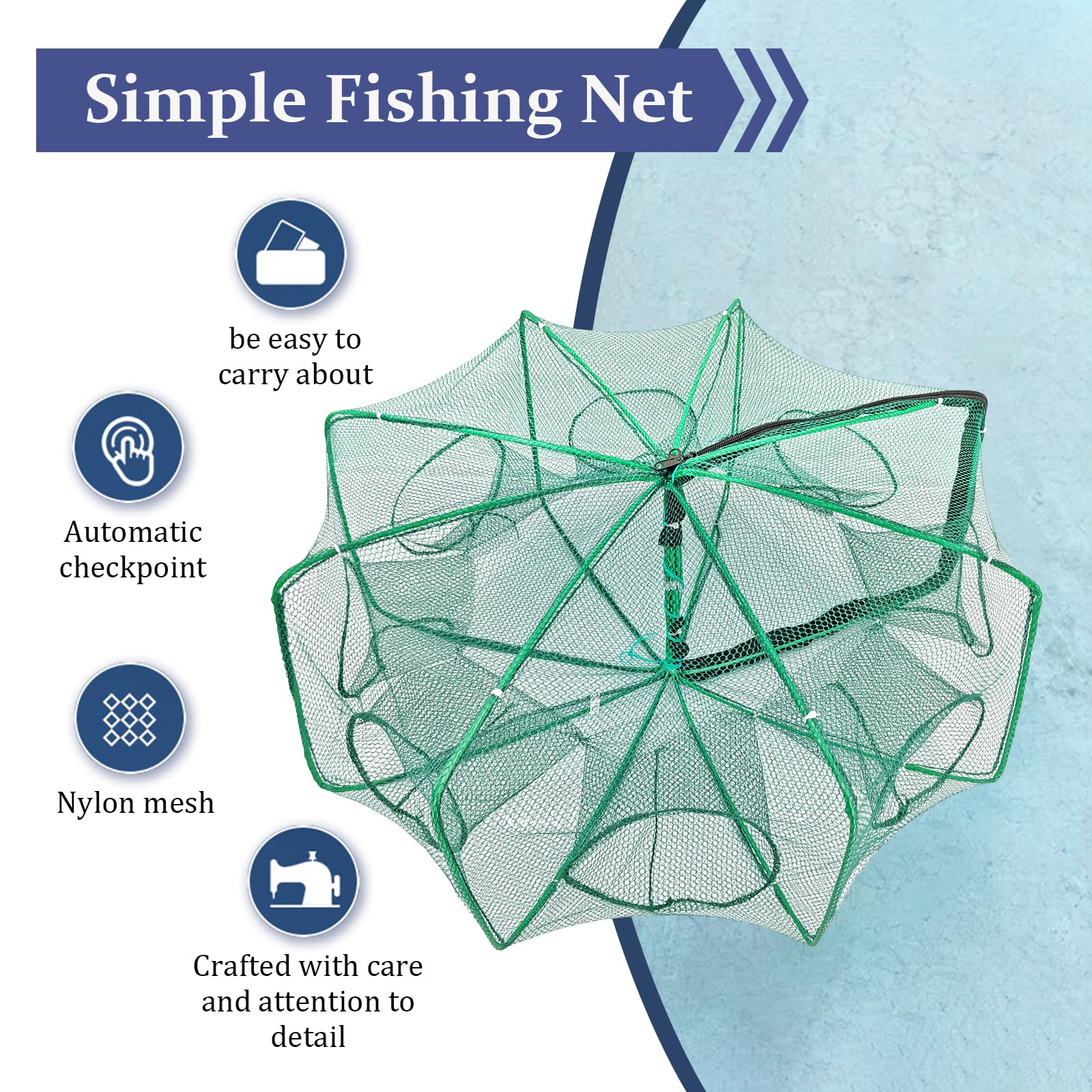 Durable steel wire frame with PE netting