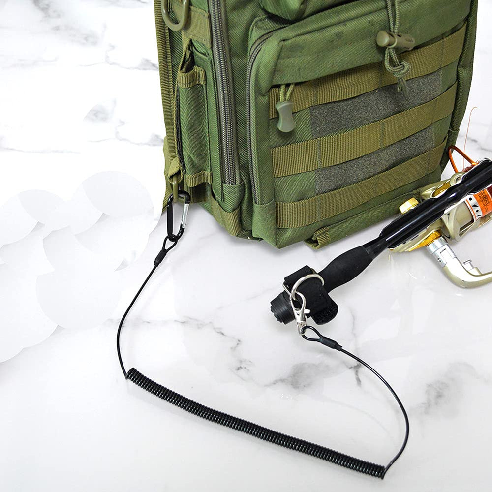 Included fishing lanyards and straps