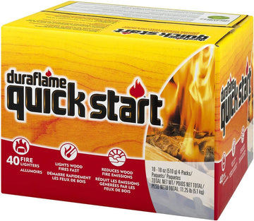 Duraflame 6-pack quick firelighter pack for fast, clean ignition of wood fires