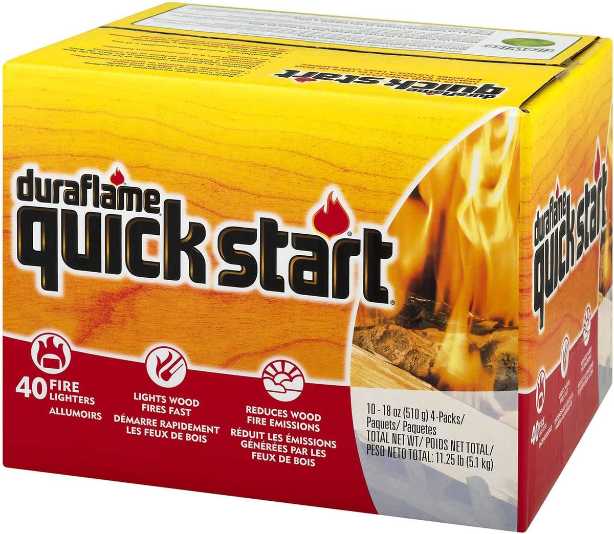 Duraflame 6-pack quick firelighter pack for fast, clean ignition of wood fires