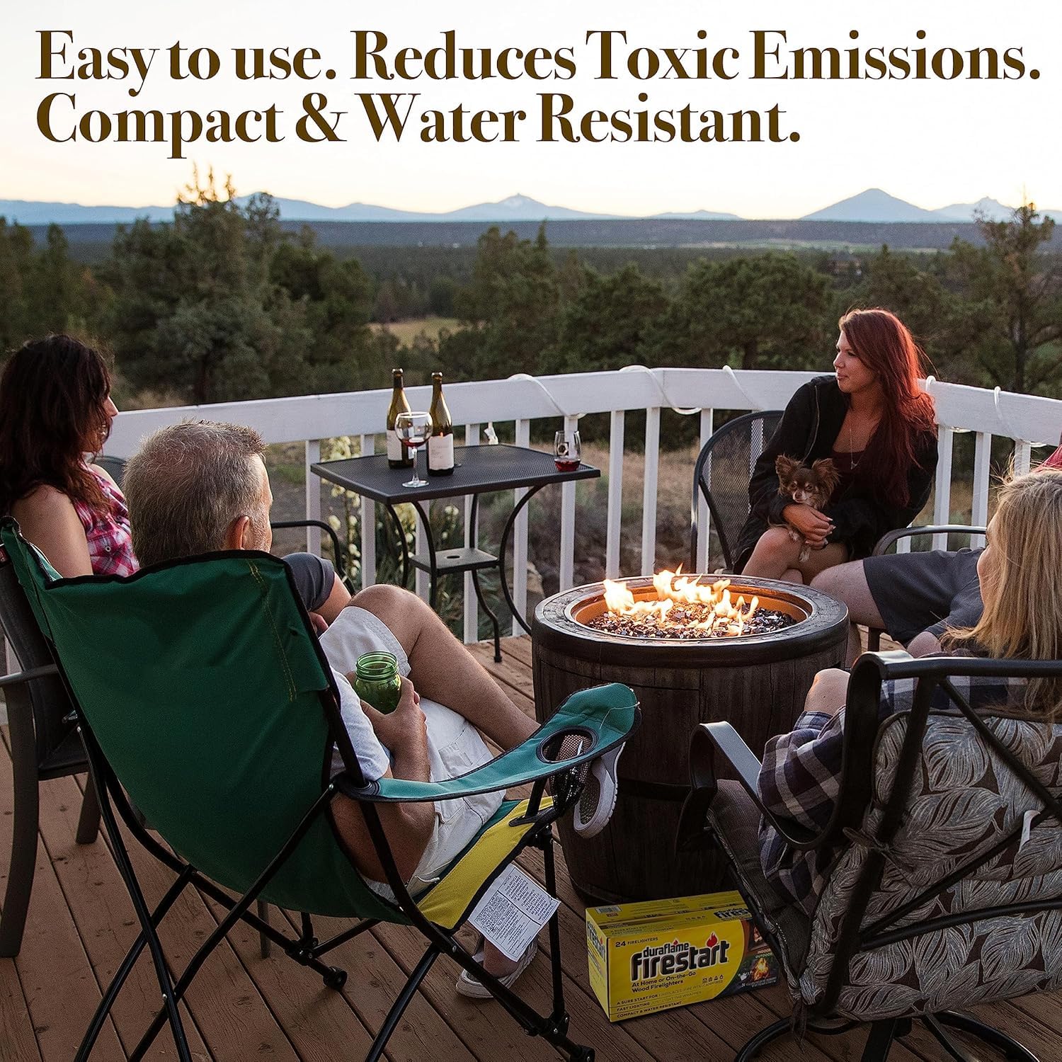 Duraflame fire starters deliver a long-lasting flame for extended enjoyment.