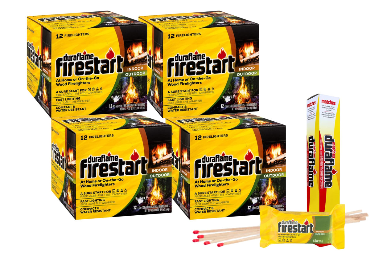 Duraflame Firestart pack ready for indoor and outdoor ignition delivers fast, reliable flames.