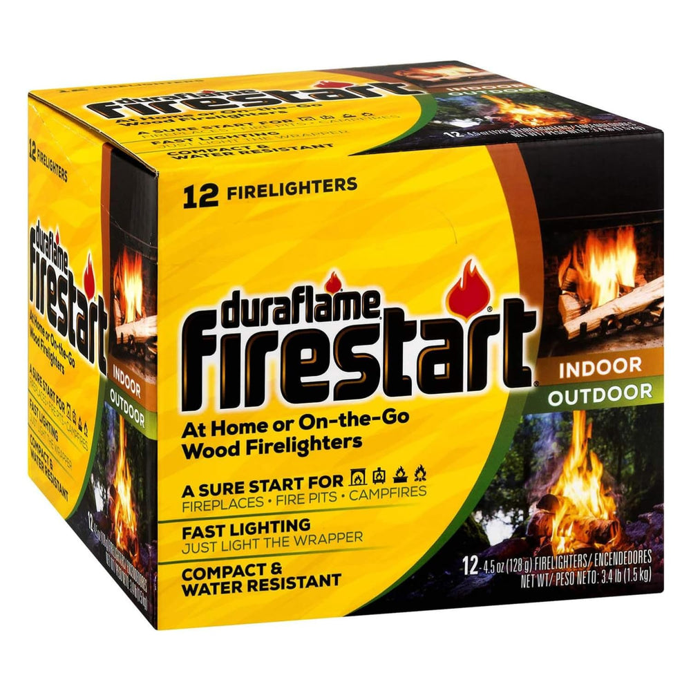 Duraflame Firestart packaging displayed for quick ignition in any setting
