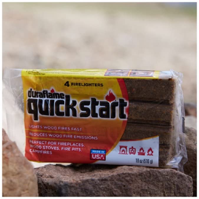 Duraflame quick firelighter ignition flame enabling rapid start for easier wood burning