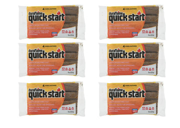 Duraflame Quick Start Firelighters 6-pack enable fast ignition for indoor fireplaces and outdoor fires.
