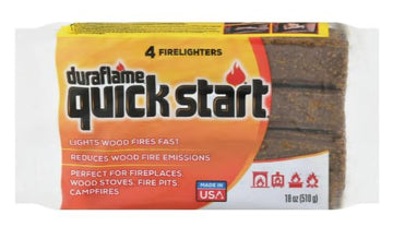 Duraflame Quick Start Firelighters in action lighting a cozy indoor fire.