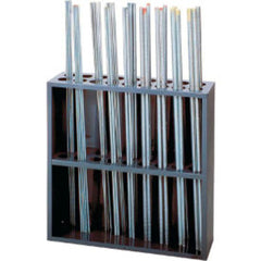 Durham 367-95 rod rack front view with 18 compartments for organized storage