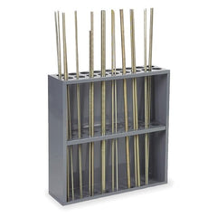 Durham 367-95 rod rack side view highlighting durable gray finish