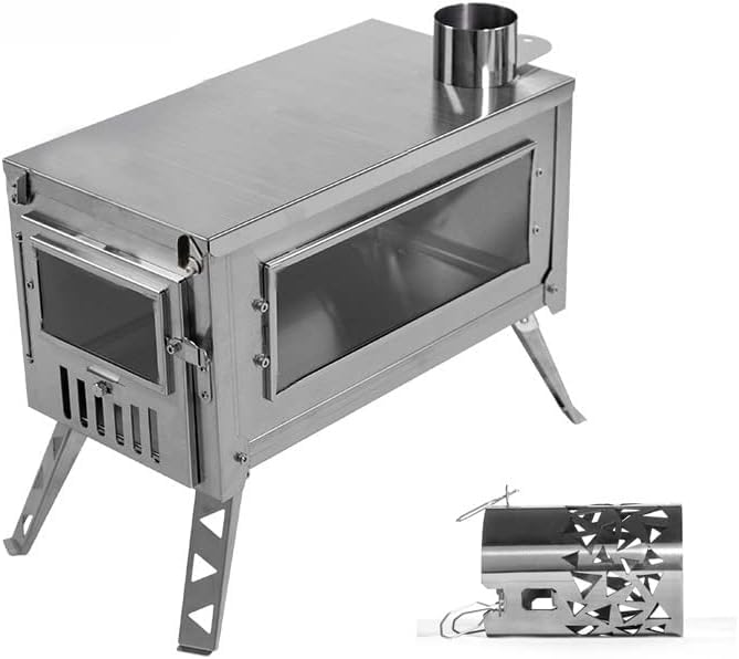 Durikant wood burning stove folded for compact storage on outdoor trips.