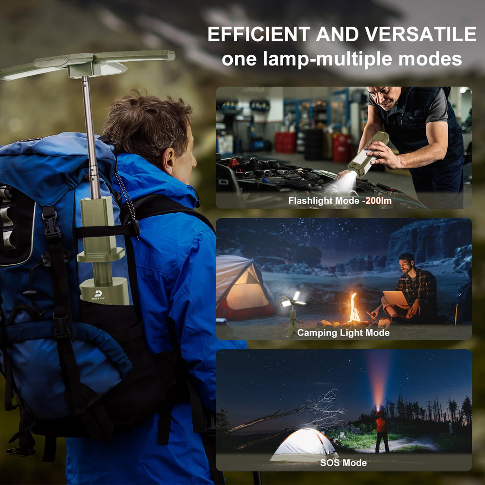 DUSKTEC camping lantern magnetic base for mounting on metal surfaces