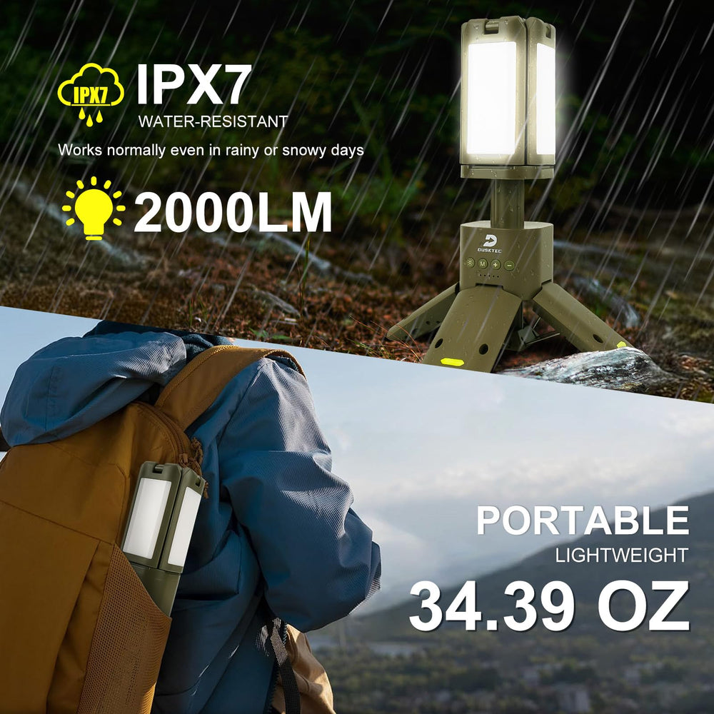DUSKTEC camping lantern quadpod stakes for stable ground setup