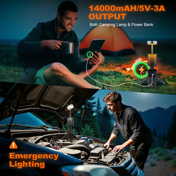 Dusktec telescopic camping light RGB ambient lighting for versatile mood setting.