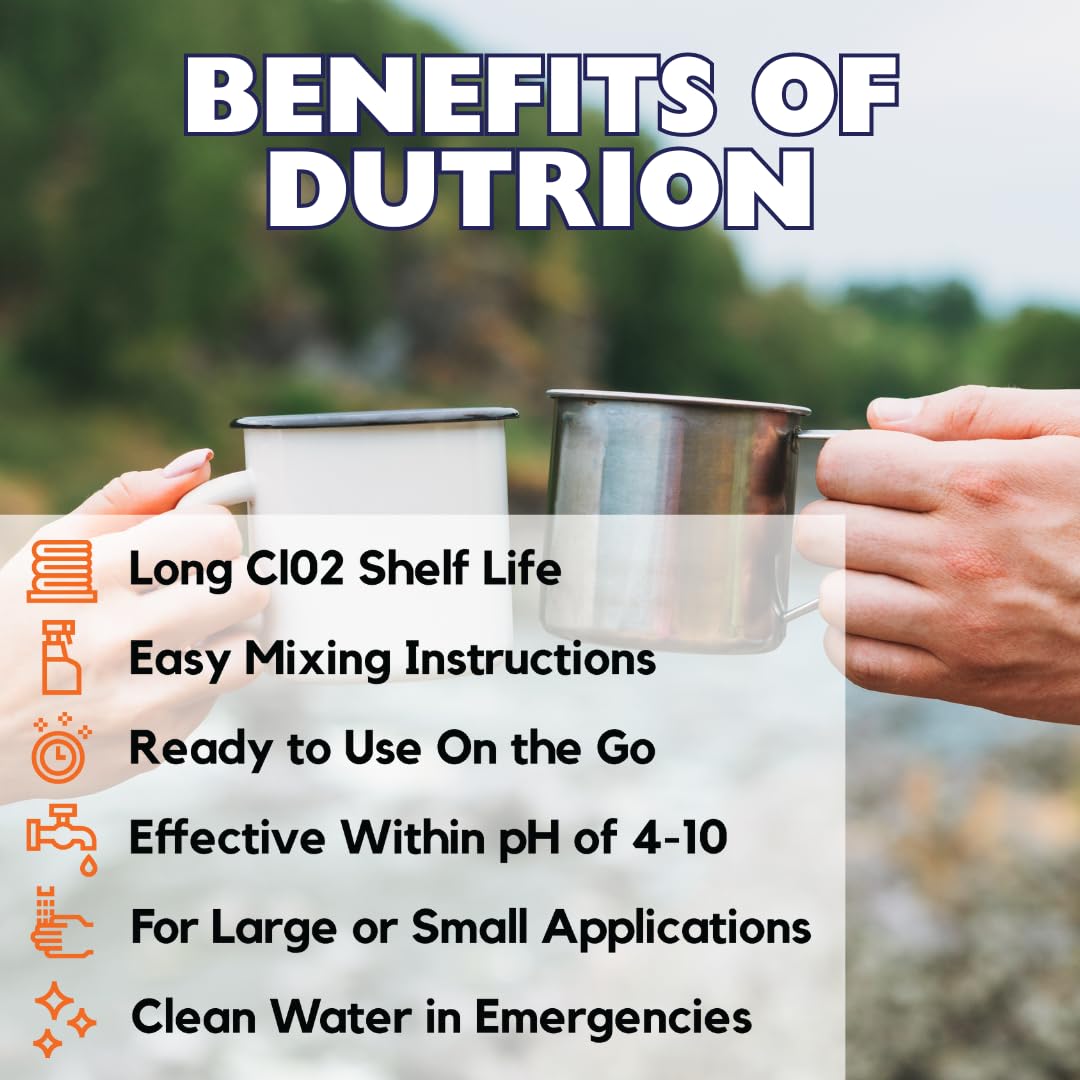 Dutrion 25 gallon capacity visualization for bulk outdoor purification