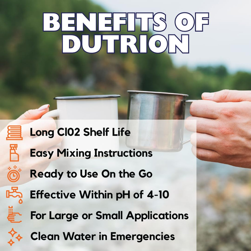 Dutrion 25 gallon capacity visualization for bulk outdoor purification