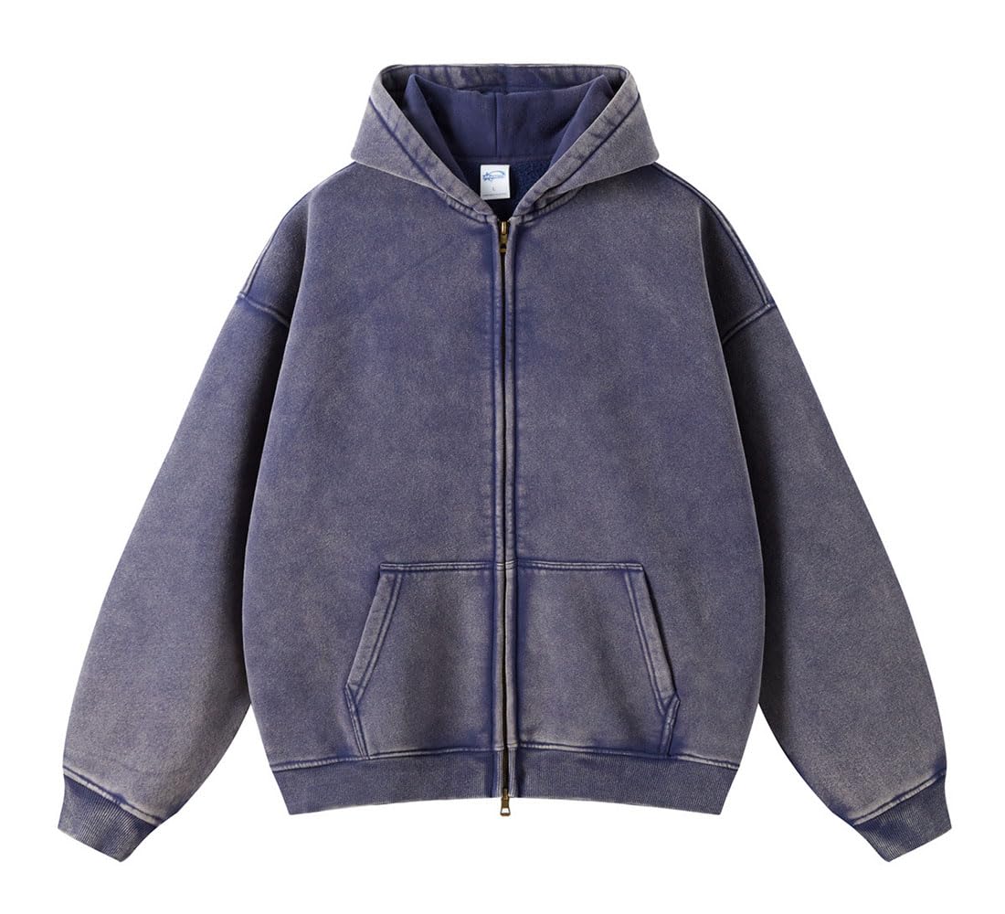 DXSHCV oversize vintage hoodie front view for relaxed casual wear and street-ready style.
