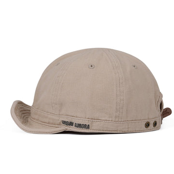 Front view of CLAPE DY06 beige cotton baseball cap