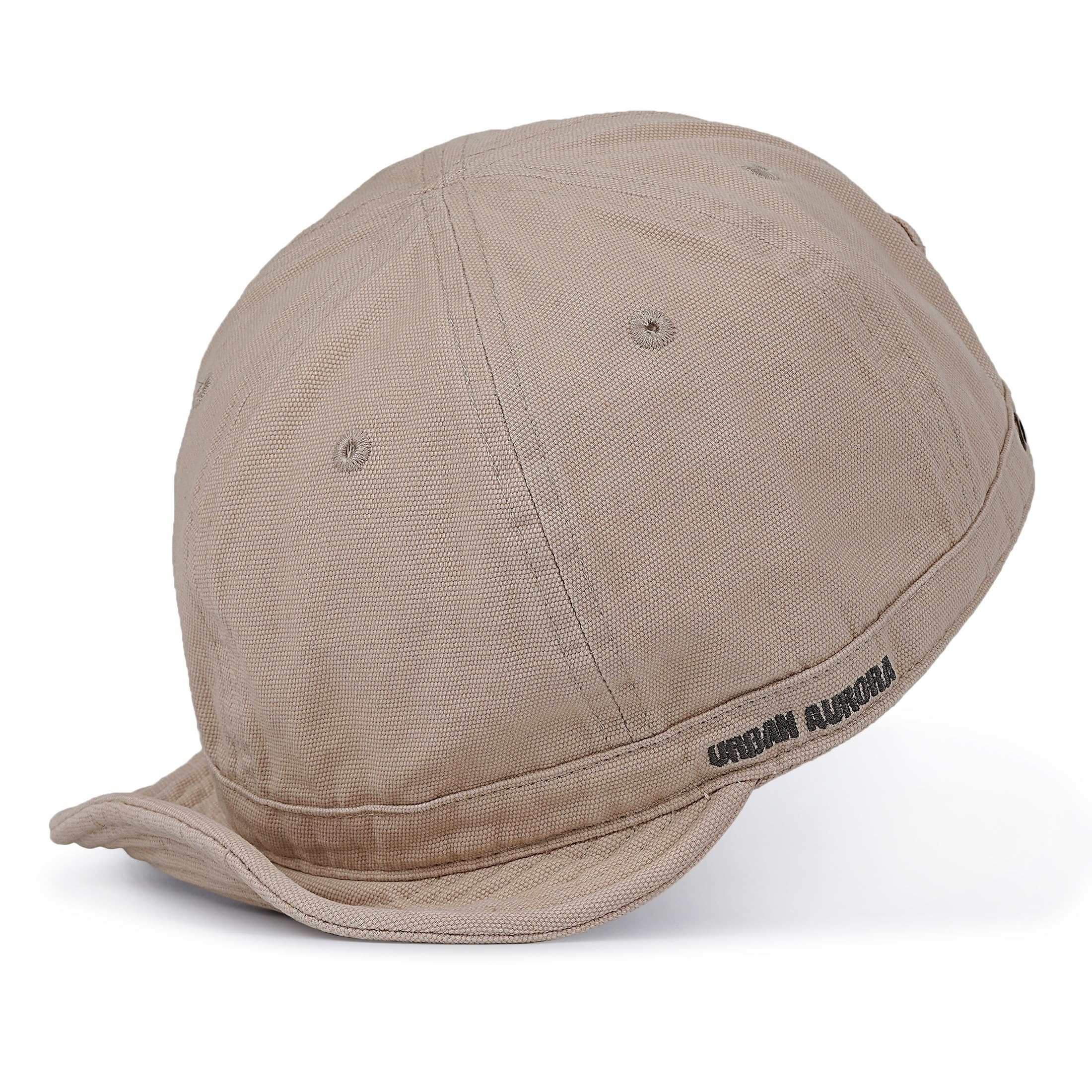 Lifestyle shot of beige cap for daily wear