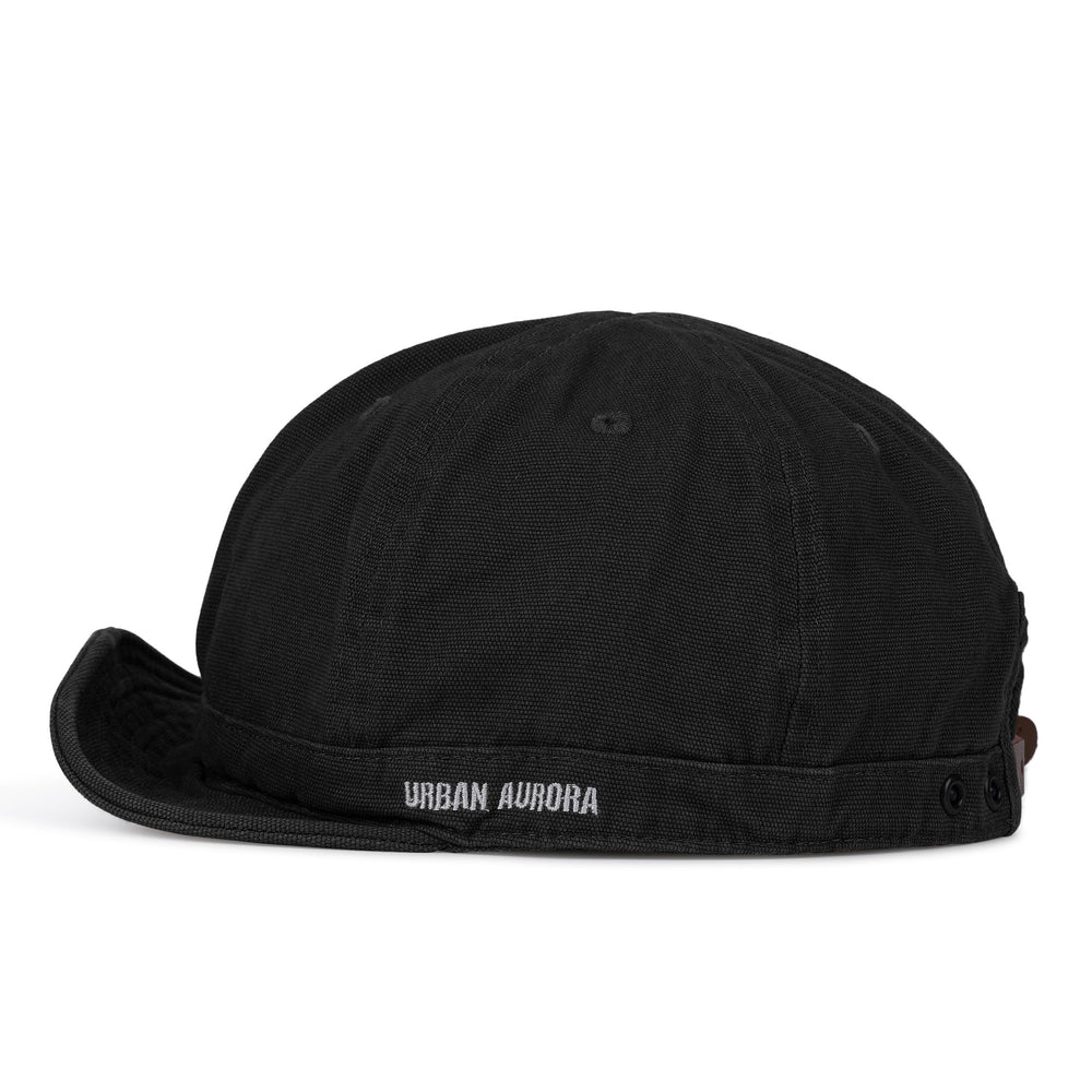 CLAPE DY06 Black short brim baseball cap - front view