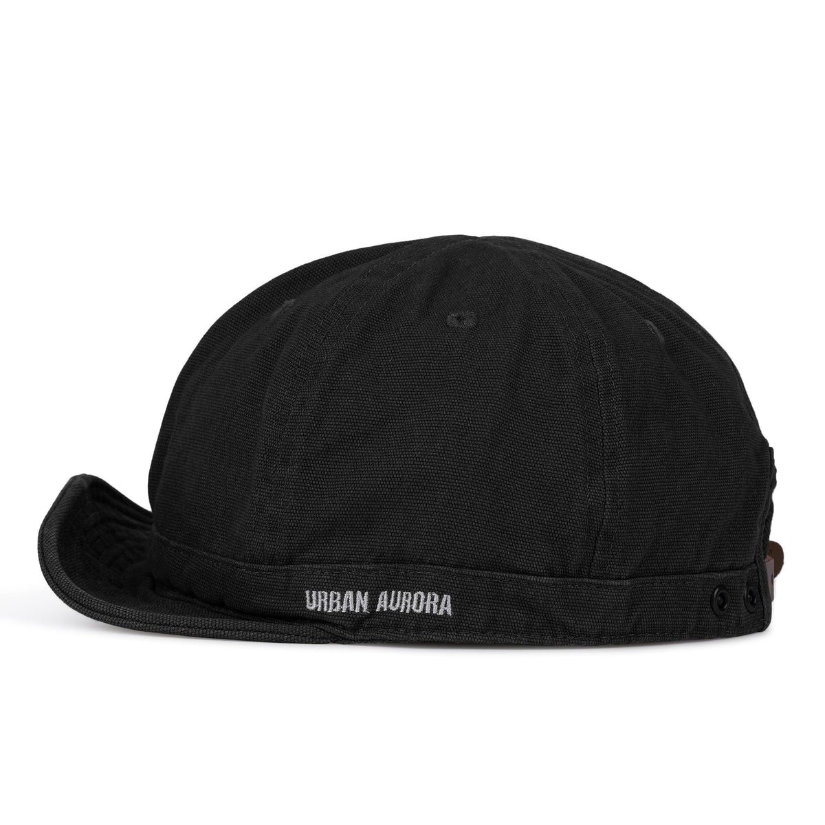 CLAPE DY06 Black short brim baseball cap - front view