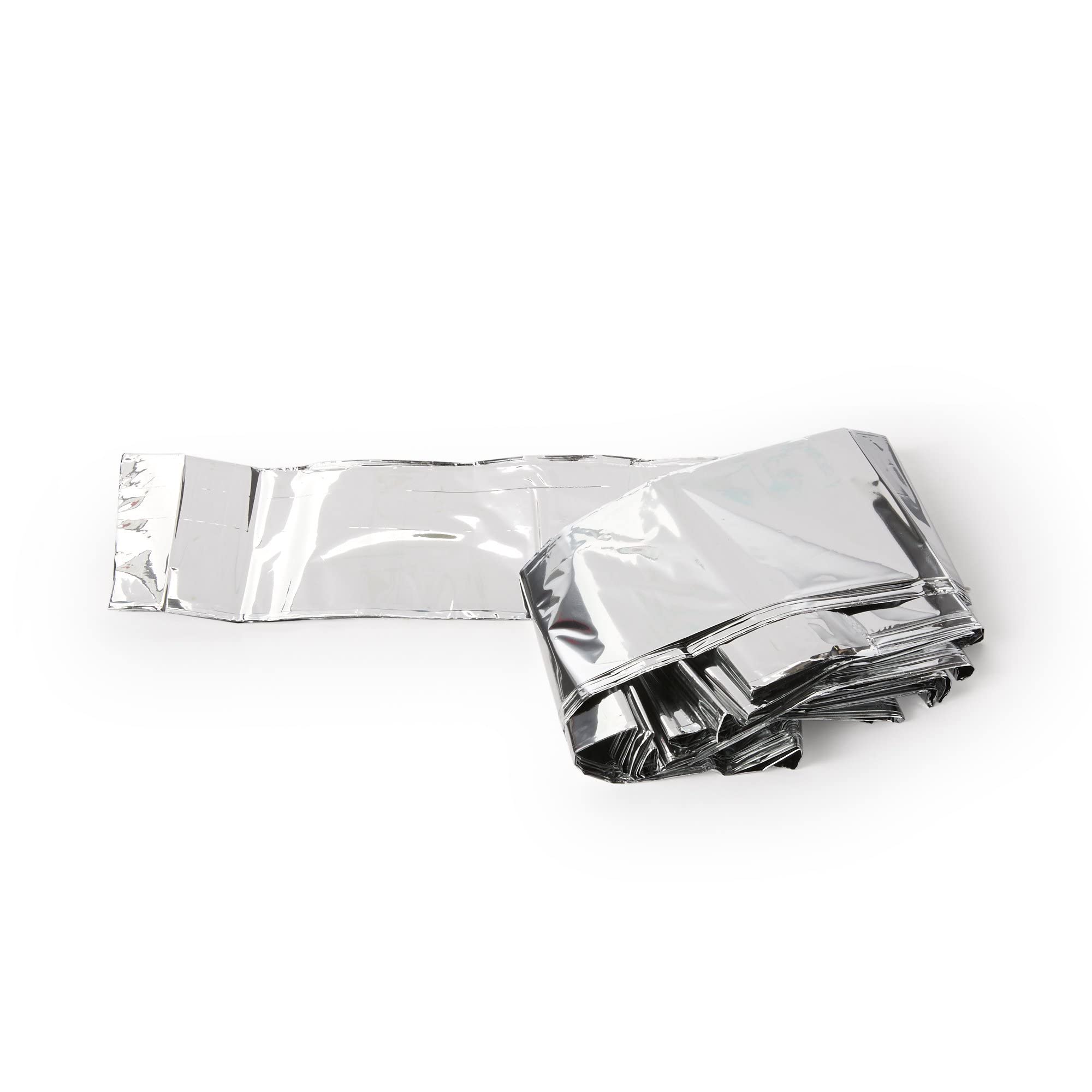 Dynarex Emergency Blanket Silver, unfolded to full length for versatile shelter.