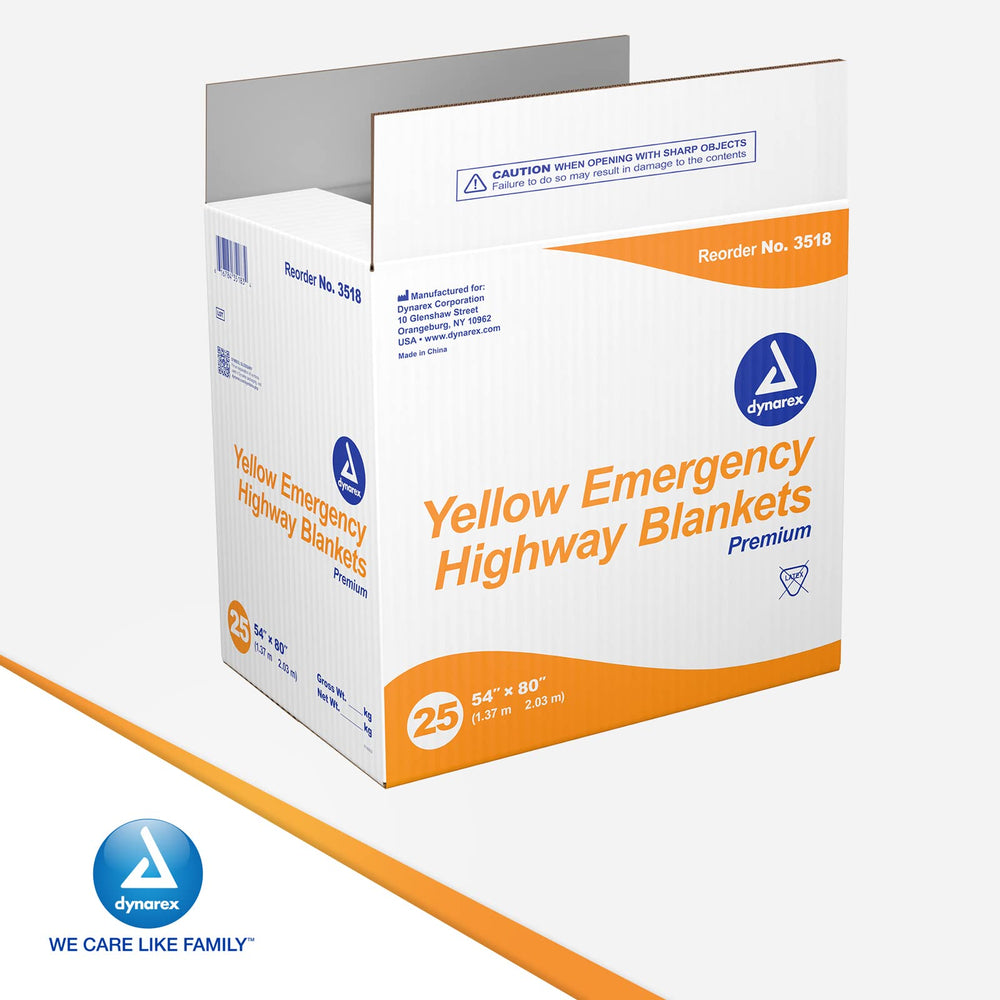 Case of 25 blankets offers ample supply for teams or event safety kits.