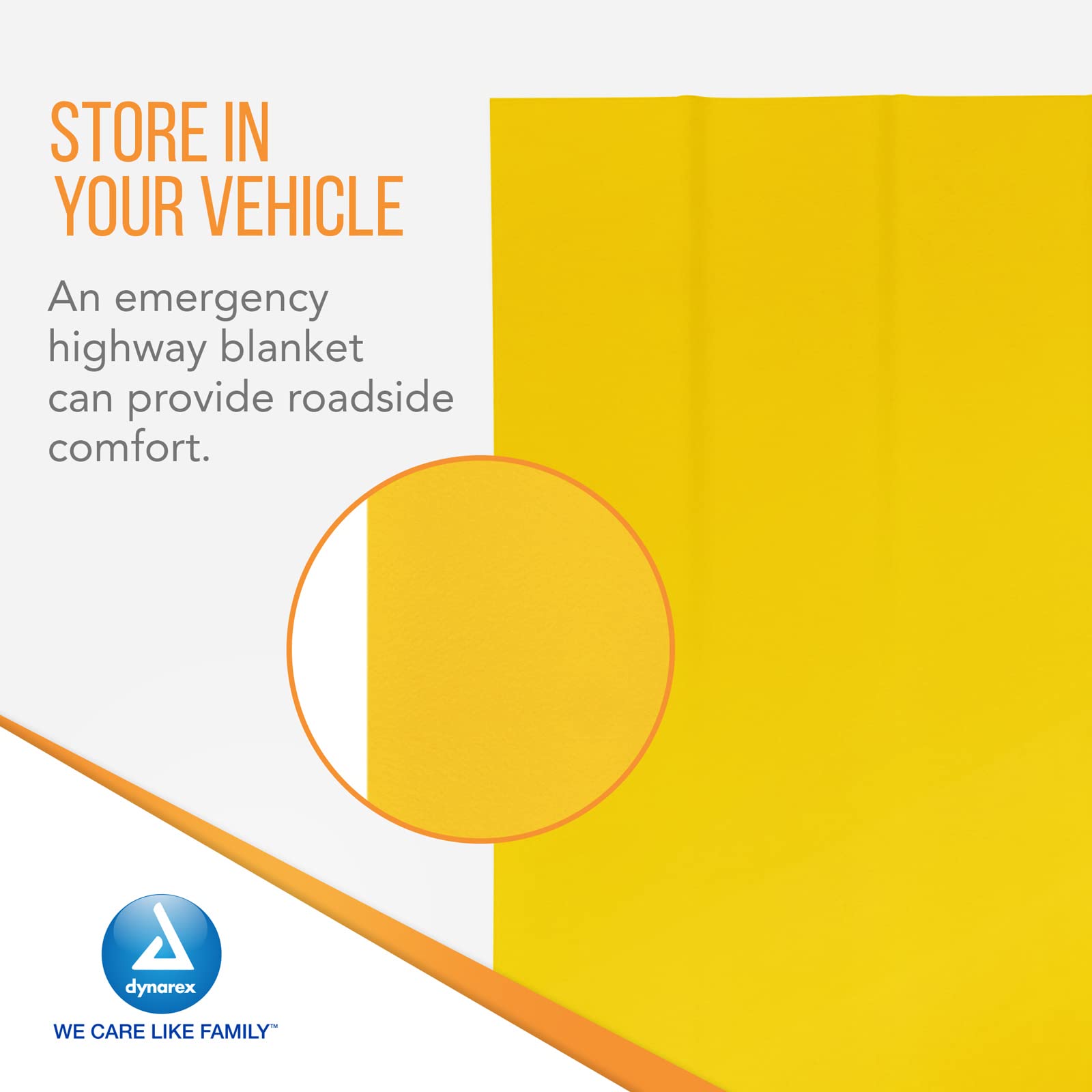 Disposable Dynarex blanket designed for quick, single-use coverage by responders.