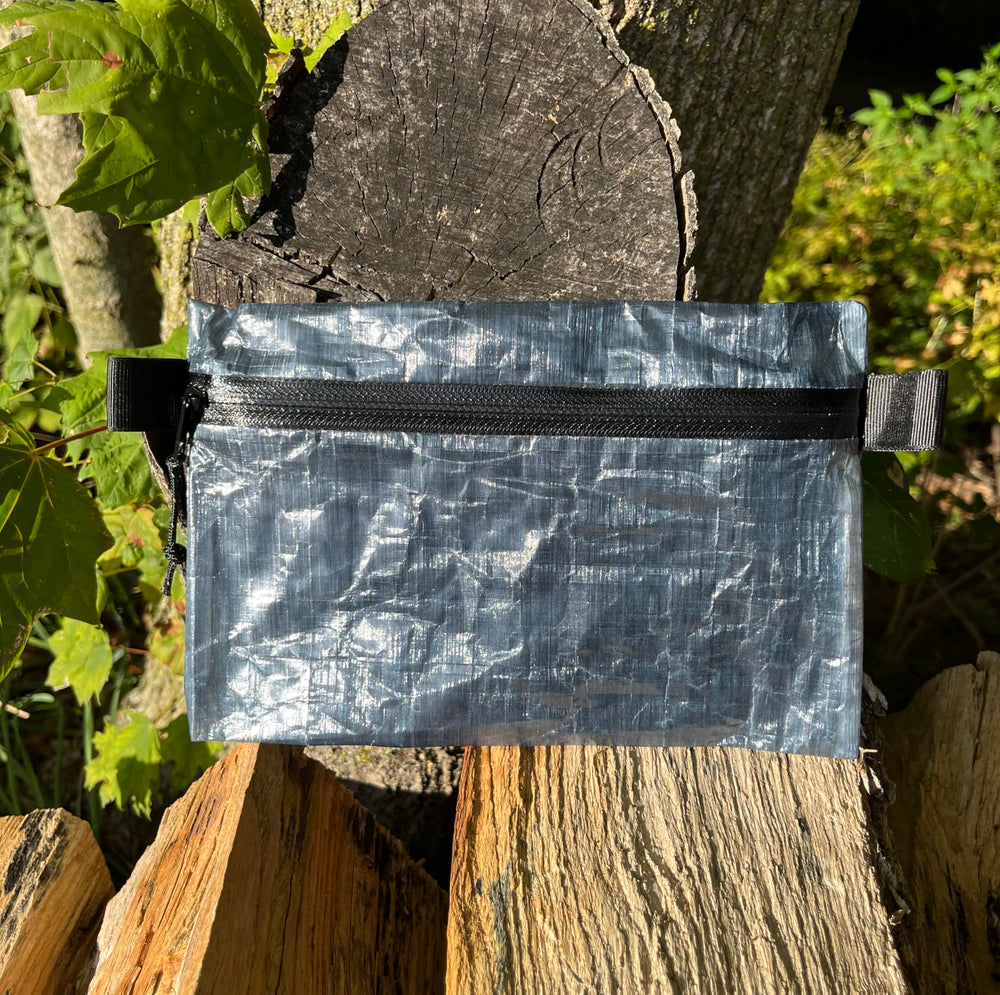 Dyneema zipper pouch large open interior for cosmetics and toiletries storage